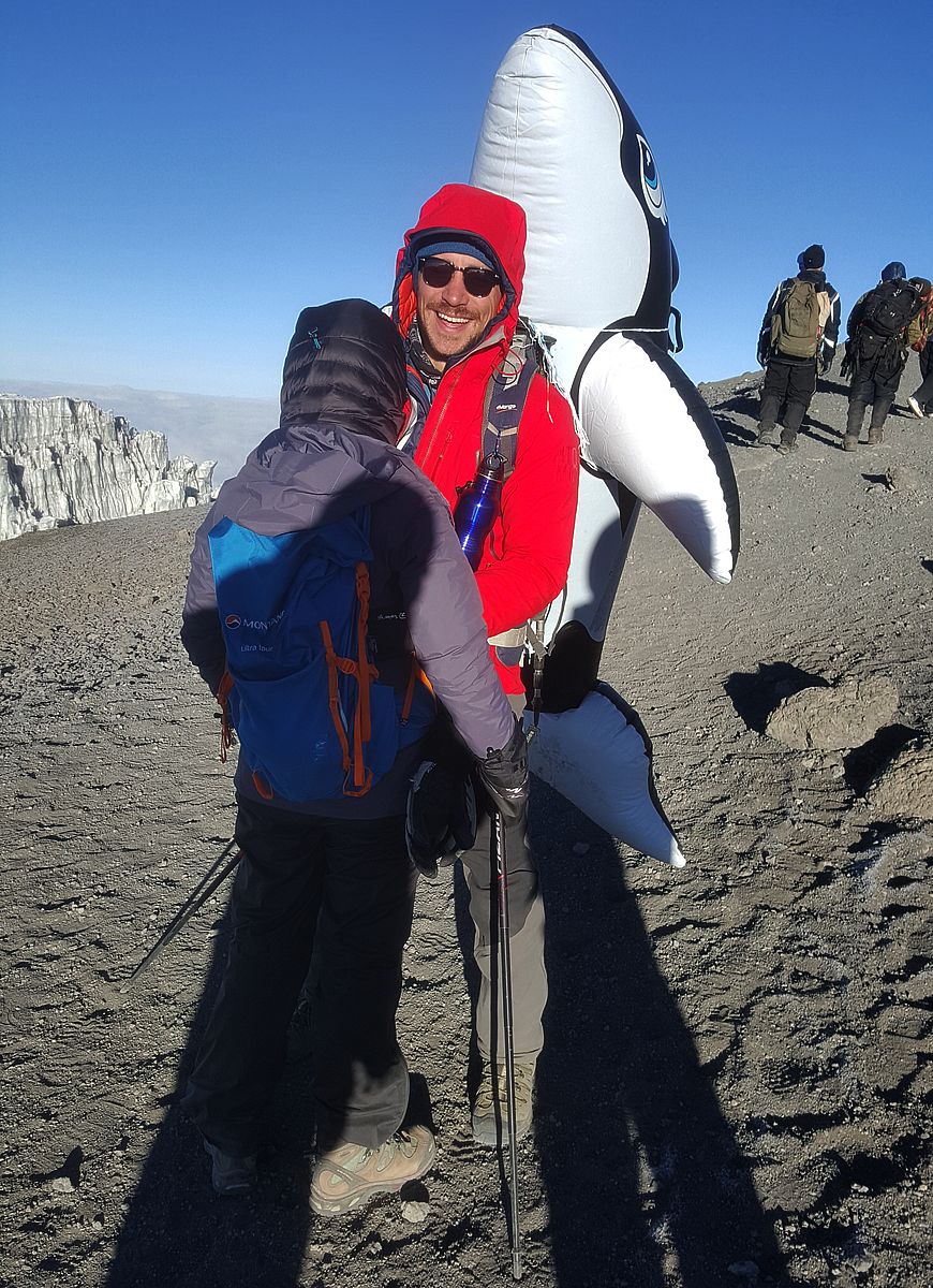 Ihar with whale to Uhuru Peak