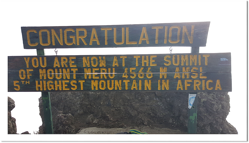 Mt Meru summit